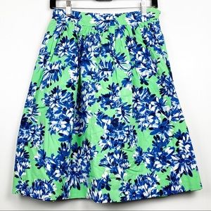 J. CREW | High Waisted Floral Flowy Skirt | 0
